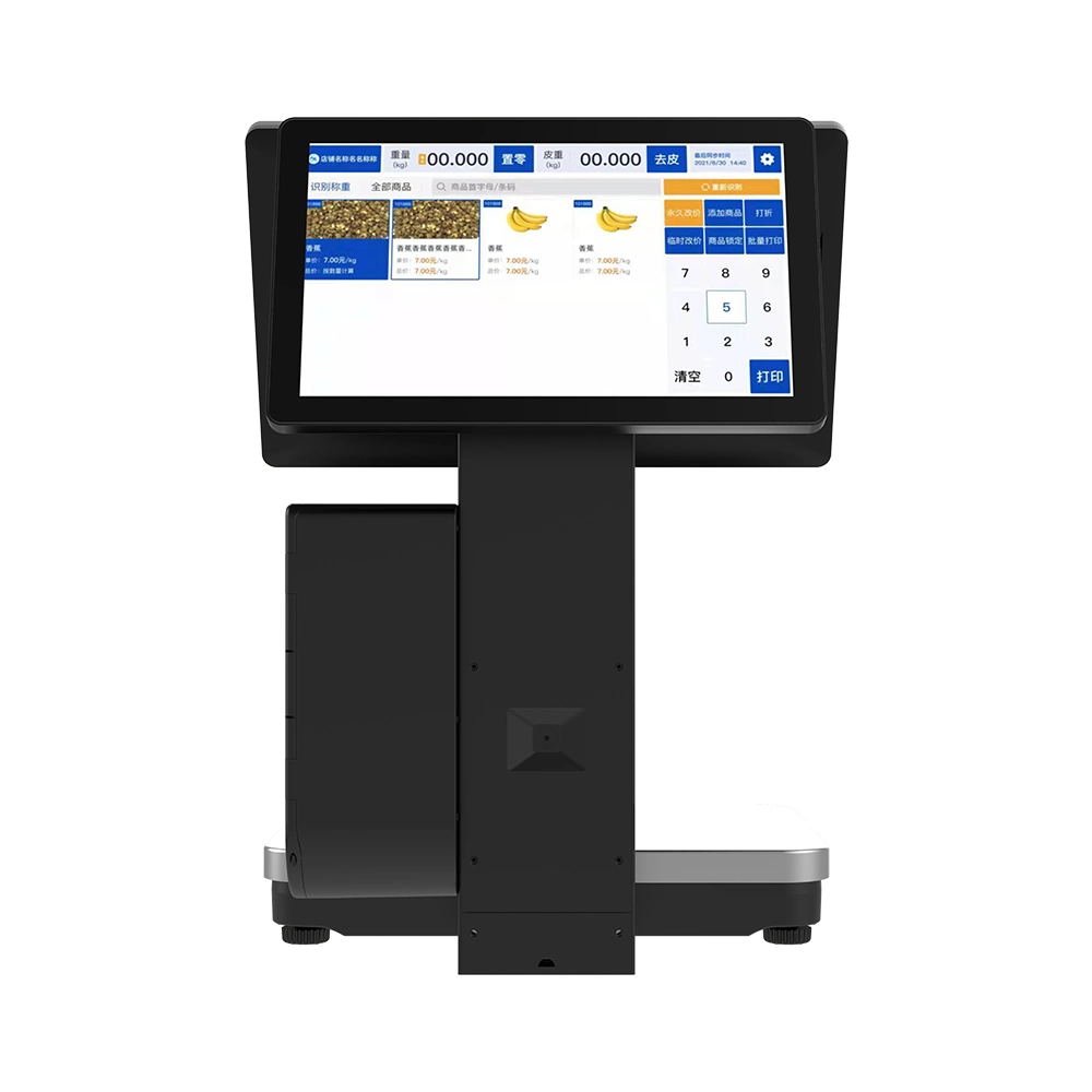 All in One Pos System with Intelligent AI Scale with Thermal Printer barcode scanner For Supermarket Cashier