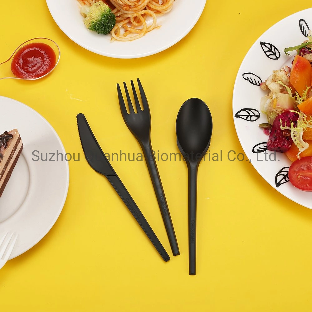 Eco Material Plant Starch Cpla Cutlery Disposable Recyclable Flatware