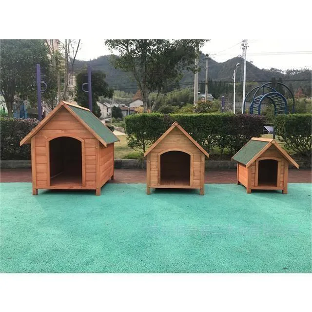 Spire House Pet de madera Casa de perro Casa de perro exterior sólido Madera