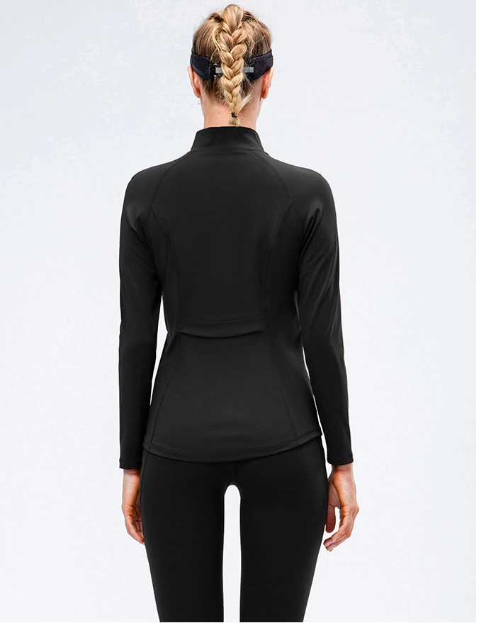 Comfortable Outdoor Workout Stand Collar Windproof Design Gym Exercise Yoga Top Women&prime; S Jacket