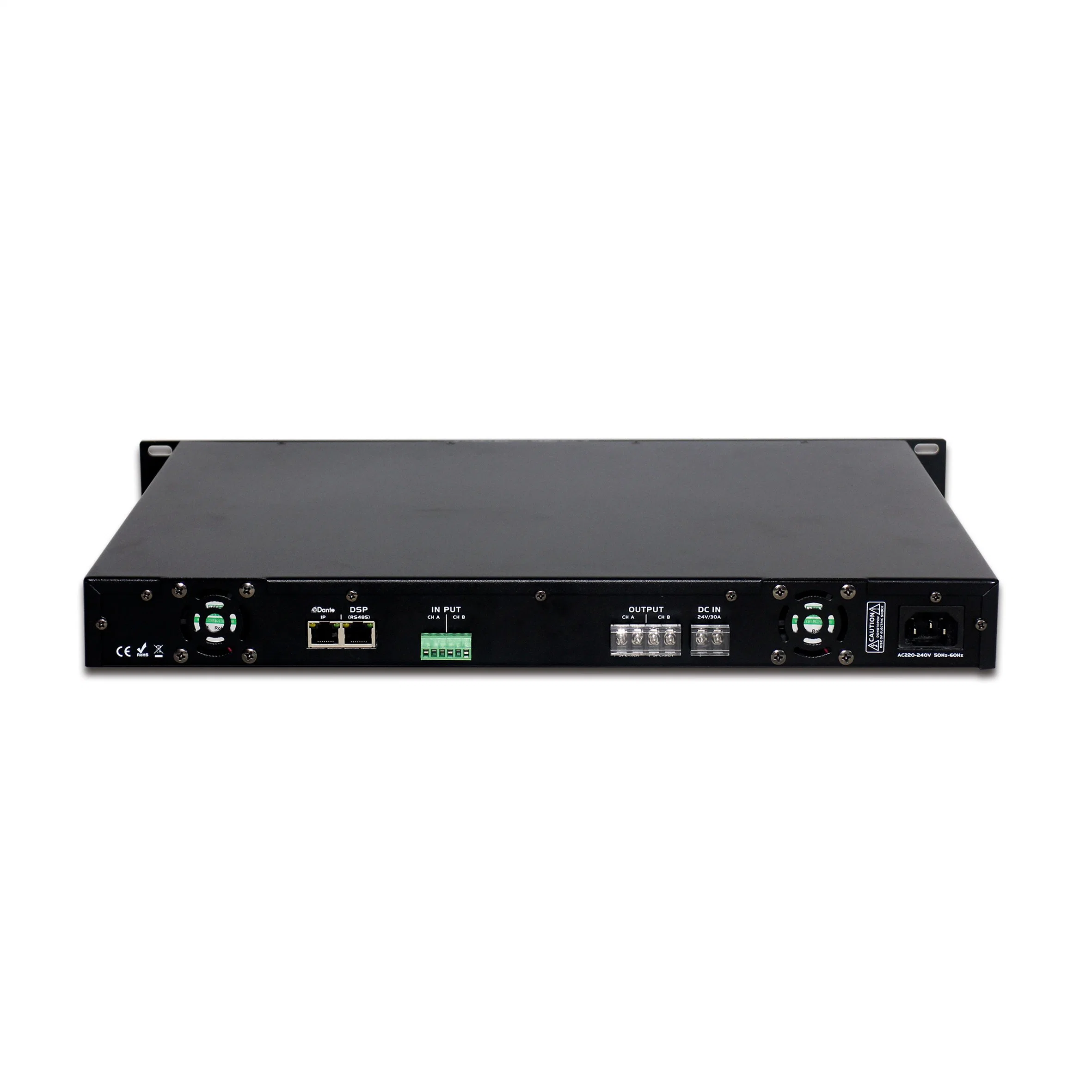 AMPLIFICATEUR DE puissance PRO 2 canaux 1u classe D avec Dante, IP, SIP, DSP en option