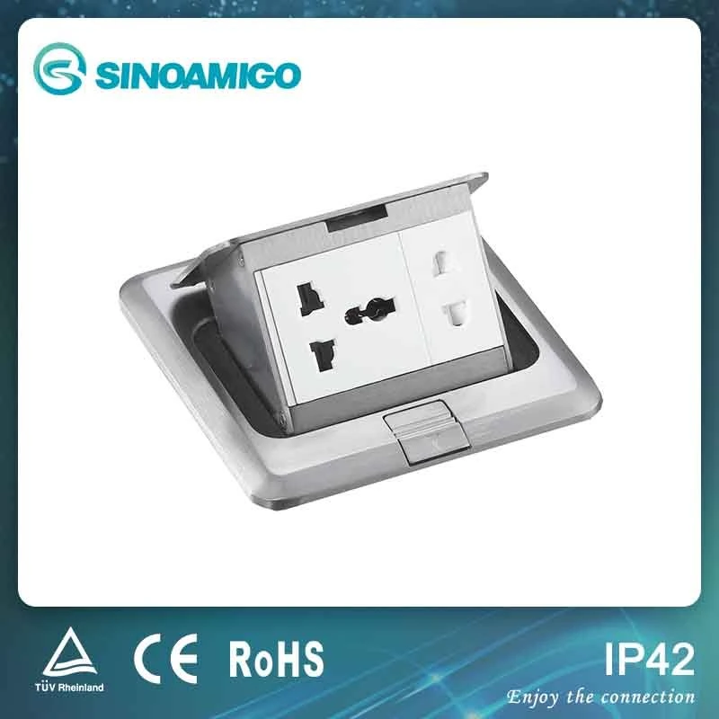 Pop up Floor Socket with Multi-Socket, Telephone Socket