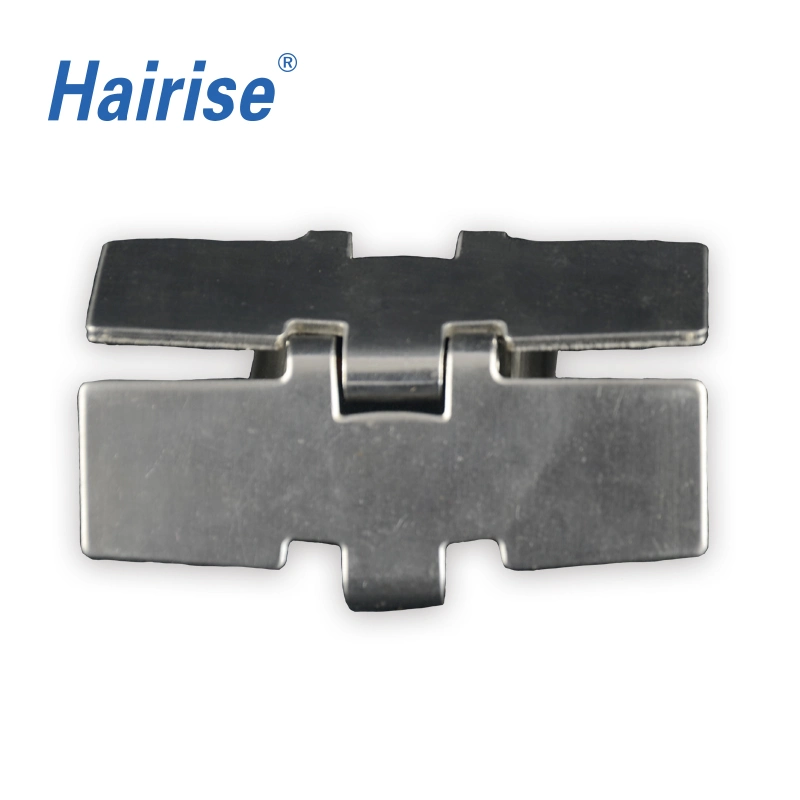 Hairise 981t lado Flexing Flat Top cadena de acero inoxidable con Big Turning Radius wtih Certificado FDA&amp; GSG