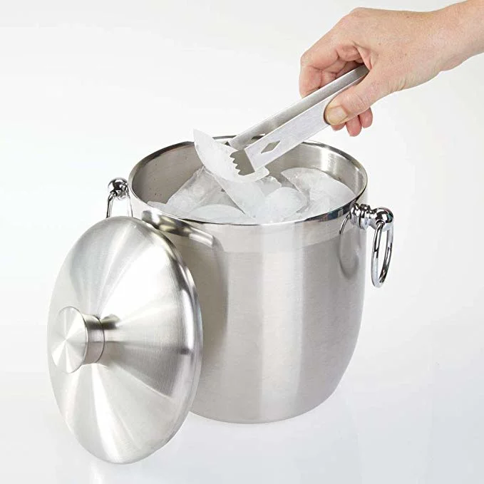 Premium Double Wall Metal Stainless Steel Ice Bucket