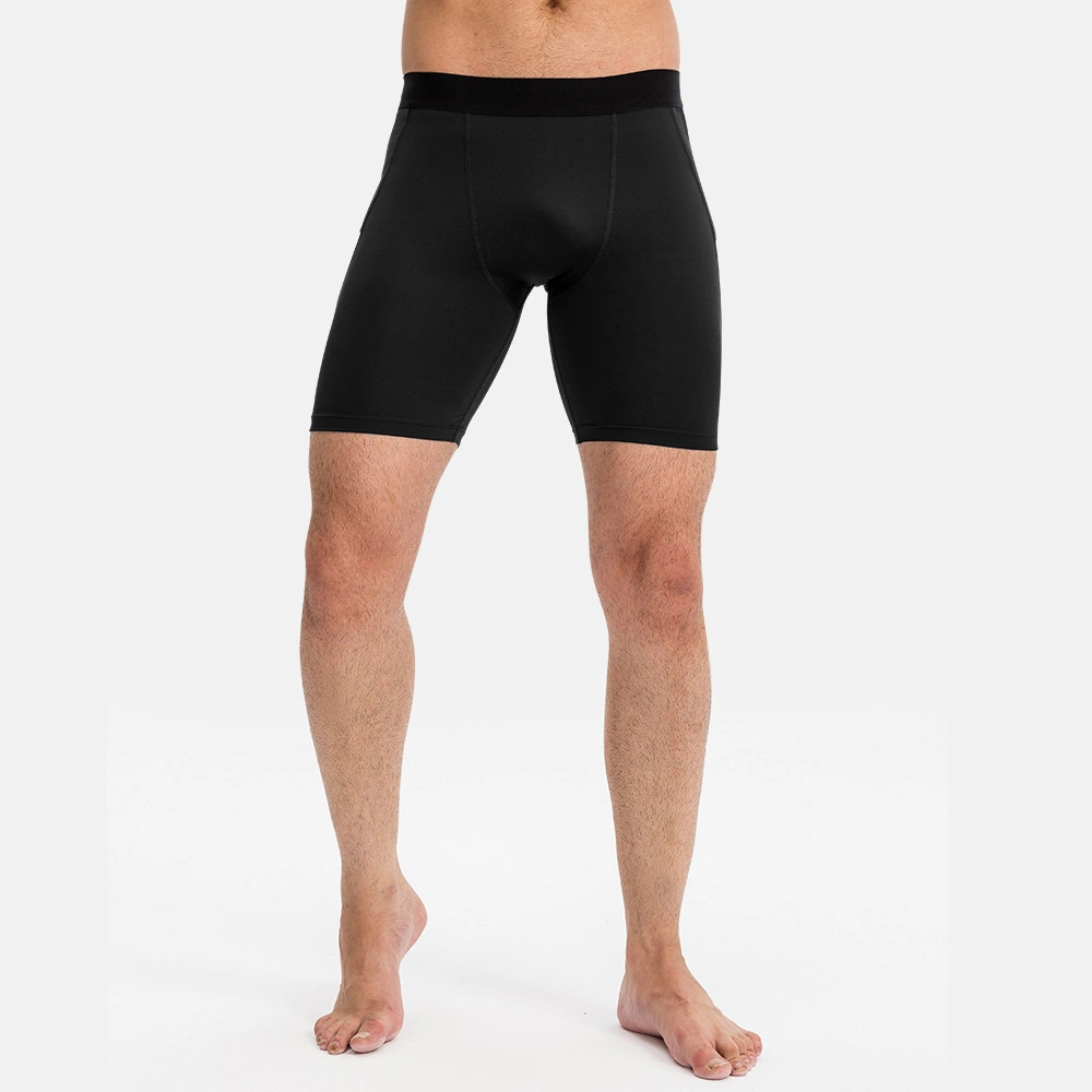 Calções de fitness apertados para homem com tecido elástico de bolso que drena a humidade calções de secagem rápida Sportswear