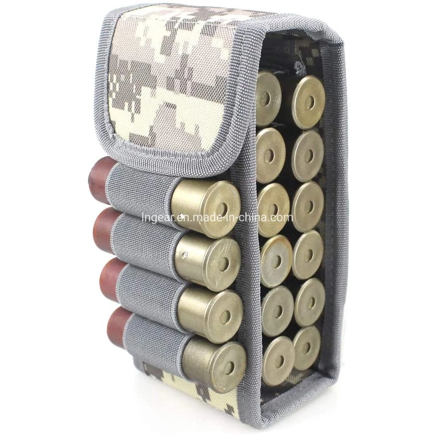 Tactical 12g Bullets Package Hunting 16 Round Shells Package CS Field Portable Outdoor Bullet Bags Molle Double Magazine Pouch