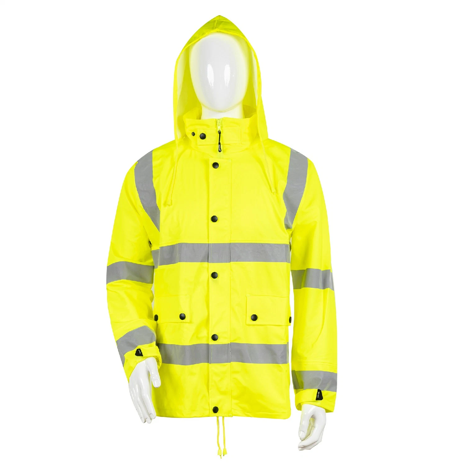 Beispiel Anpassung hohe Sichtbarkeit Sicherheit Arbeitskleidung Wasserdichte PU-Regenjacke