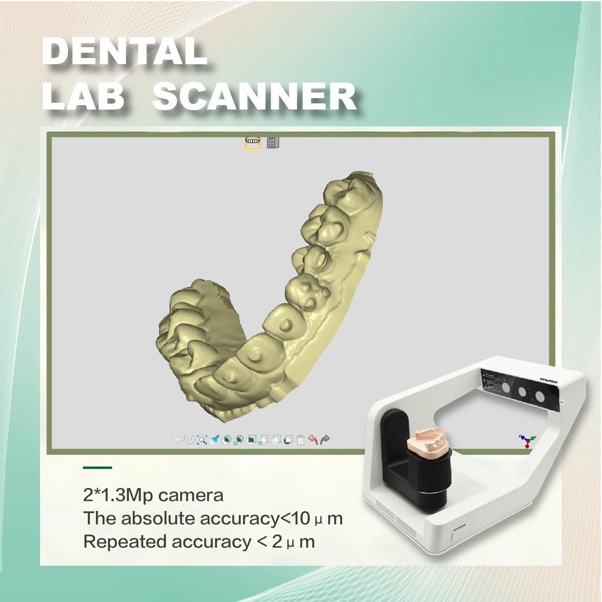 Exocad Digital Dental Scanner for Desktop 3D Fast Speed Scanning High Resolution