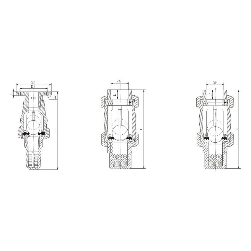 CPVC PVC PVDF PPR UPVC Pph Industrial de plástico de 2 pulgadas de la bomba 1 Válvula de pie