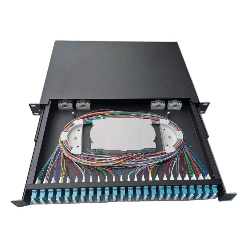 12 24 48 Port Rack Mount Fiber Optic Distribution Frame Terminal Box ODF Optical Patch Panel