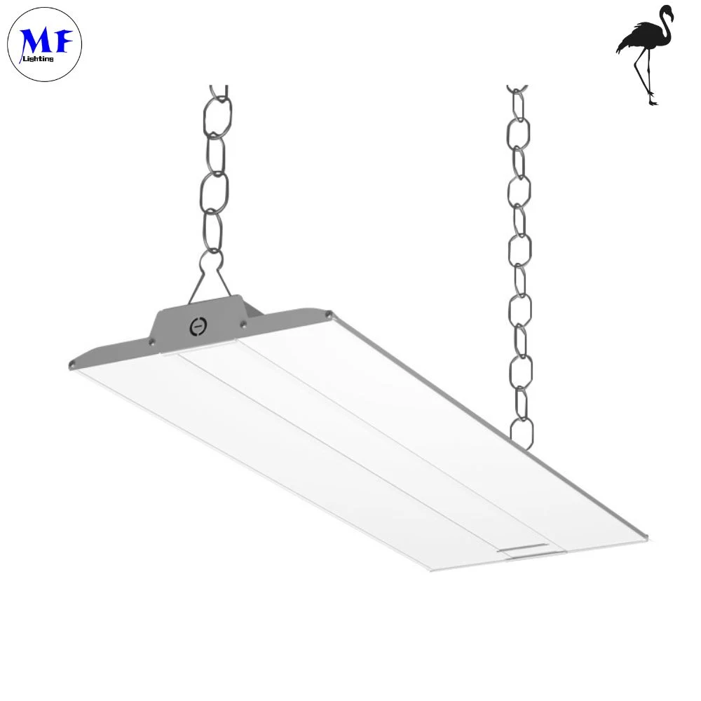 Industrial 40W/80W/100W/150W/200W/250W/300W Smart LED High Bay Light 200lm/W Linear Highbay Lighting for Office Building Manufacturing Plant Facility