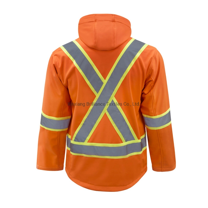 Customized Workwear Two Tone High Visibility Softshell Jacket