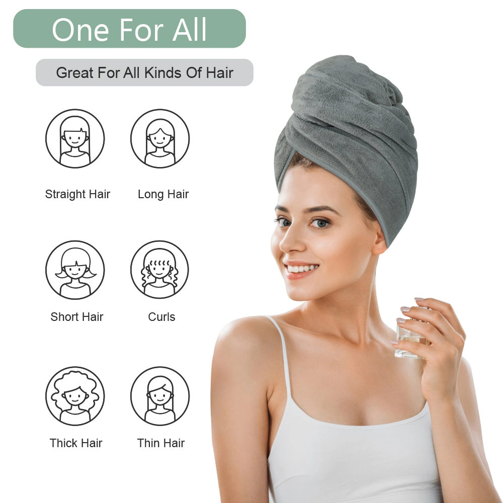 Wholesale/Supplier Microfiber Hair Quick-Dry Shower Turban Towel for Women