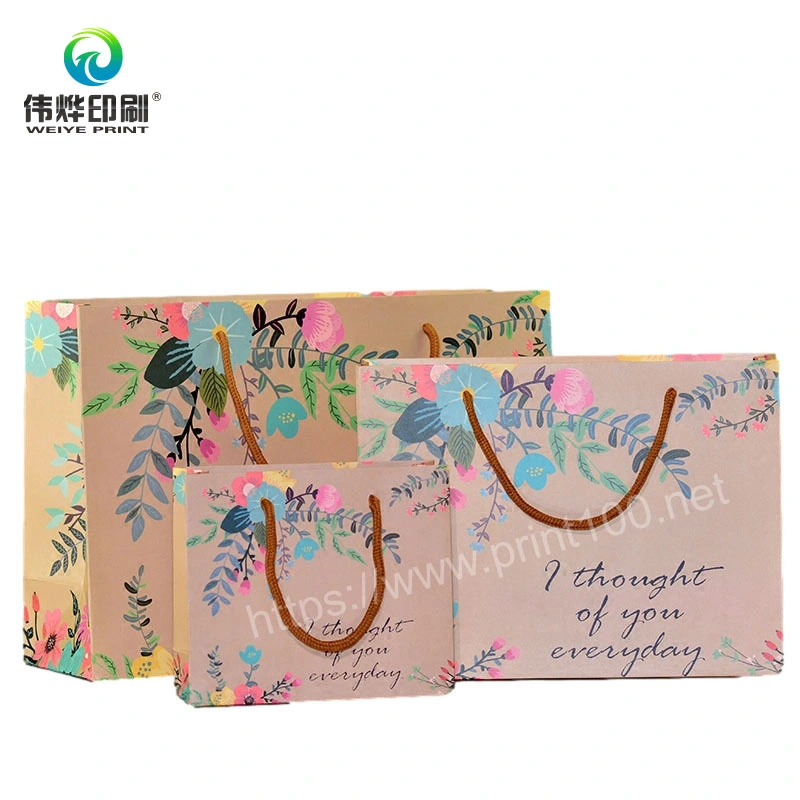 Offset Printing Fashion Eco Friendly Gift Packaging Paper Handbag Shopping Paper Bag