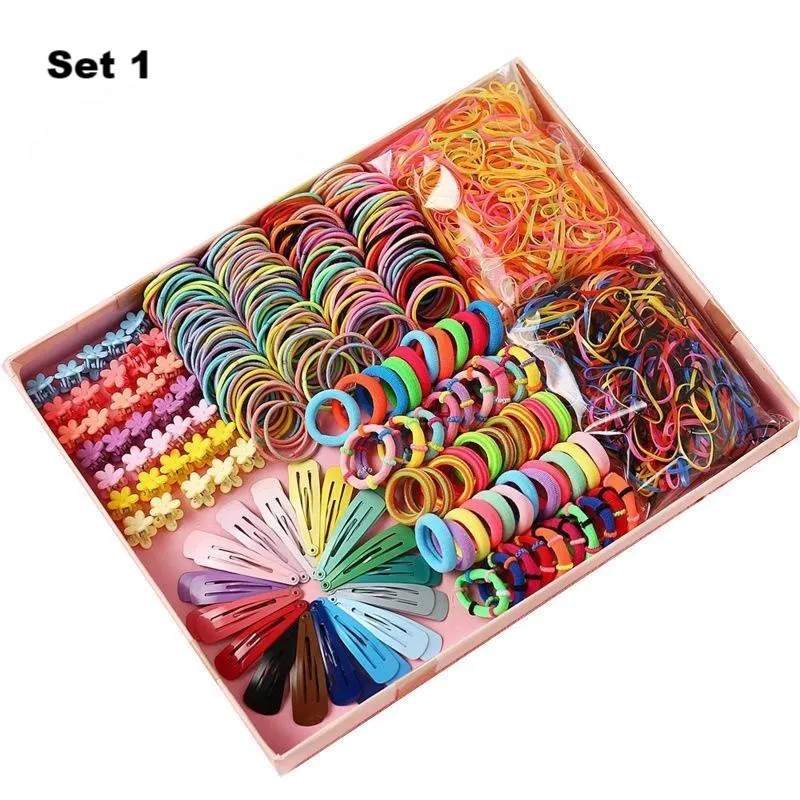 Whosale Customized Children's Accessories Various Hair Rope Loop Hair Tie Set