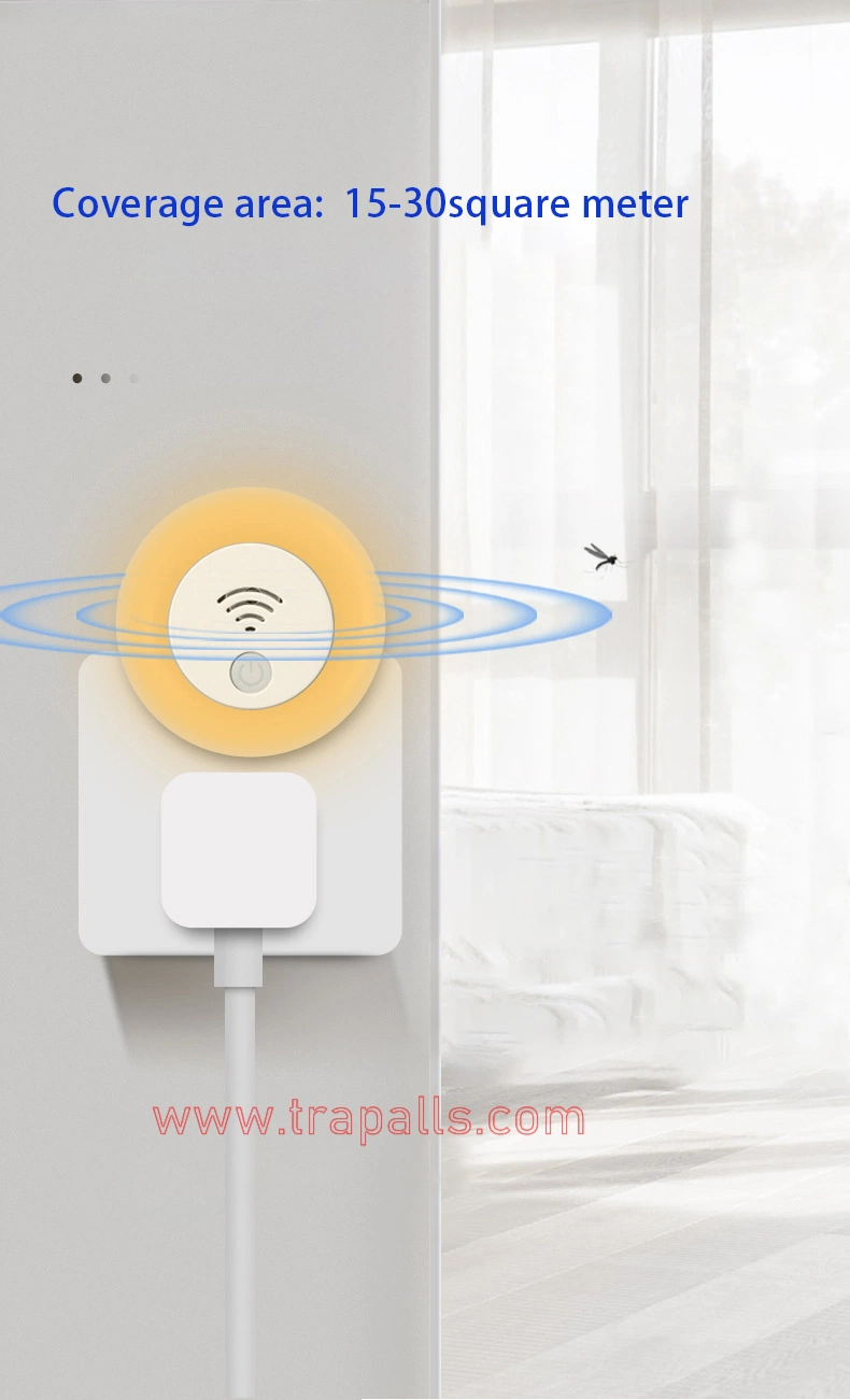 Indoor Night Light Smart Plug-in de la souris de contrôle des moustiques Repeller ravageurs à ultrasons