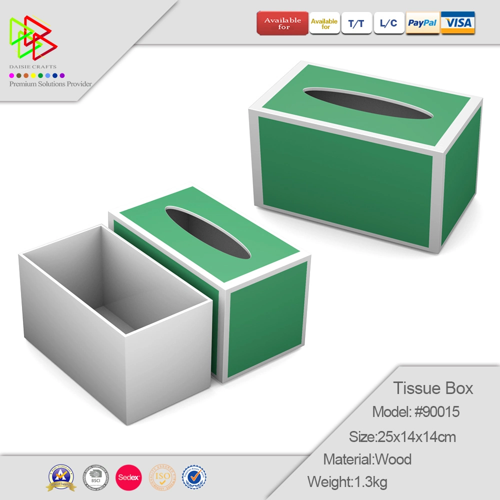 Fashion House Office Use Tissue Box Holder Wooden Tissue Boxes