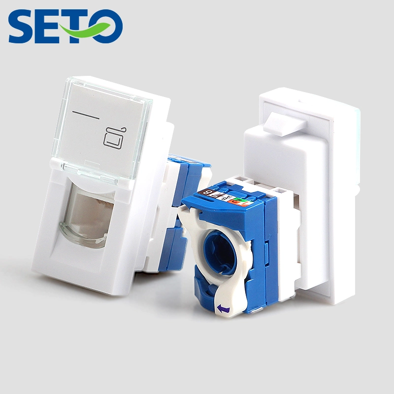 Seto kJ-L-4 French Type UTP CAT6 conector Keystone CAT6 RJ45 Conexión rápida sin herramientas French Legrand Tipo Keystone Jackpopular