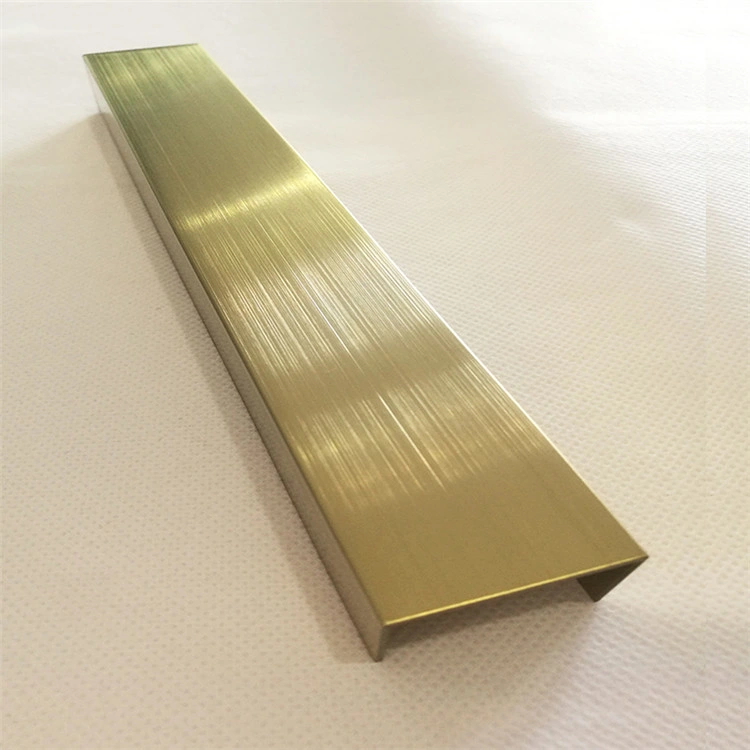 Hotel preto em aço inoxidável de titânio linhas curvas, Rose Gold Tira Baseboard