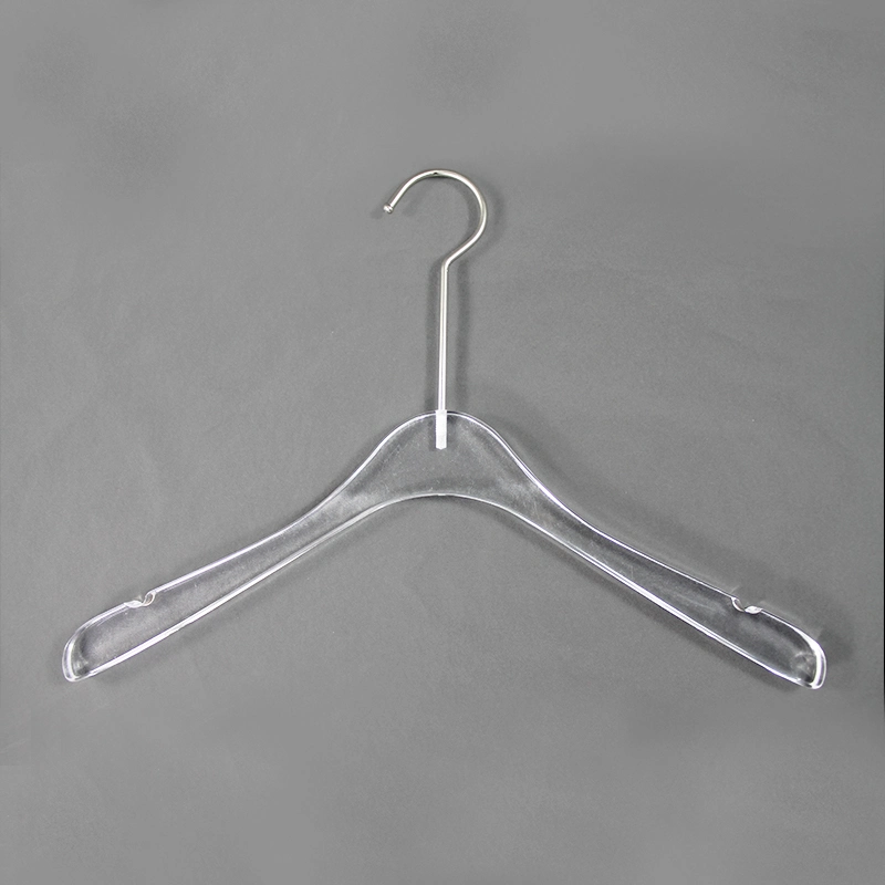 Custom Clear Thick Acrylic Clothes Coat T-Shirt Display Hanger