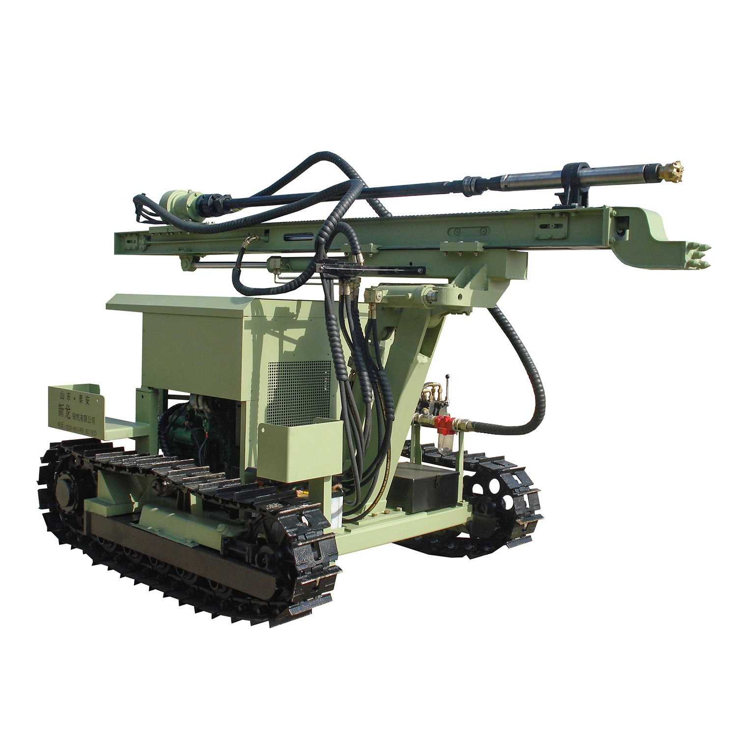 Hydraulic Diesel Track Mine Drilling Rig Machine with Air Compressor for Rock Blasting Borehole Drill