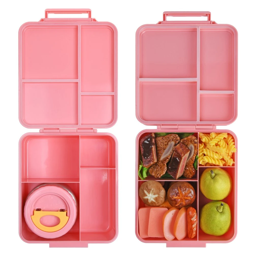 2023 Hot Selling Silicone Lunch Box with Leakproof Food Jar Kids Insulated Lunch Bento Box