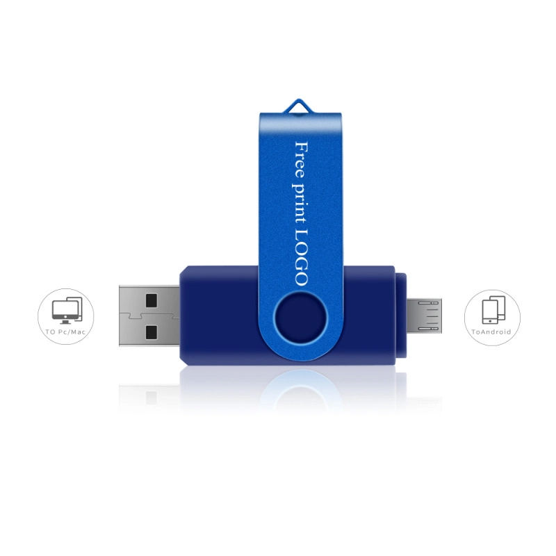 Metal Rotating OTG Mobile Phone USB Disk Android Computer Dual Purpose Flash Drives