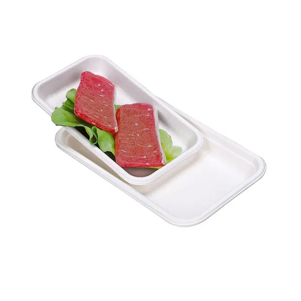 Disposable Bagasse Pulp Fruit and Vegetable Meat Tray