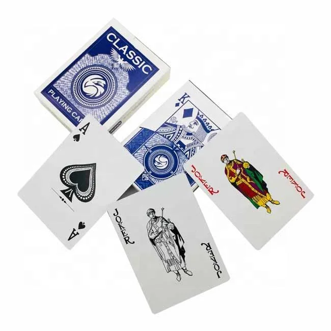 Promotional Poker Game Customized Double Deck Bridge Size Paper Playing Cards