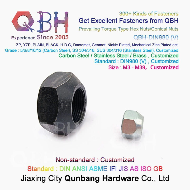 Qbh DIN980 (V) DIN980V DIN980 (V) DIN 980 V M6-M39 Prevailing Torque Type Wheel Hub Nut Auto Fasteners