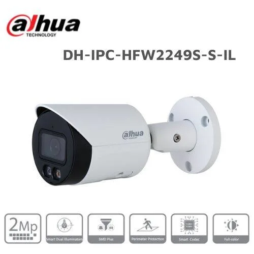 Dahua Ipc Smart Dual 2MP Poe (Mic) 3.6mm CCTV Camera (IPC-HFW2249S-S-IL)