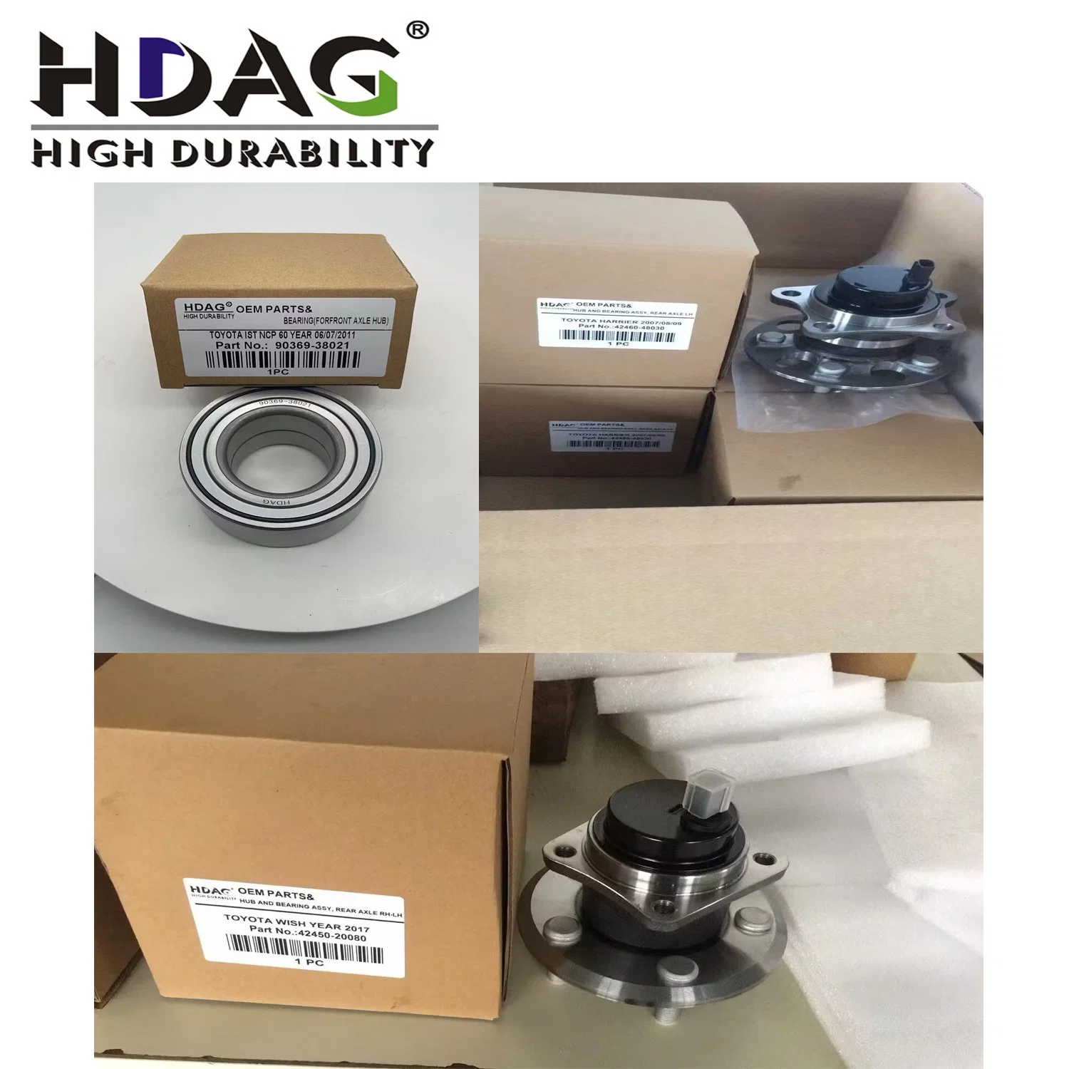 Hdag Auto Wheel Hub Bearing Assembly for Ford Jeep Chrysler Dodge Chevrolet Gmc Pontiac Buick Cadillac RAM Grand Caravan Durango Dakota Journey Challenger 300c