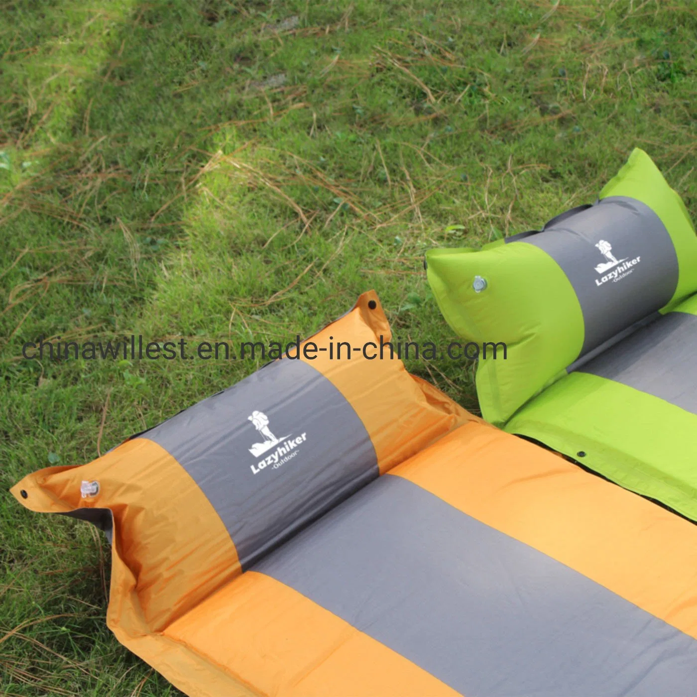 Dormir al aire libre Lazyhiker Mat Self-Built almohadilla en la almohada cama de aire inflables