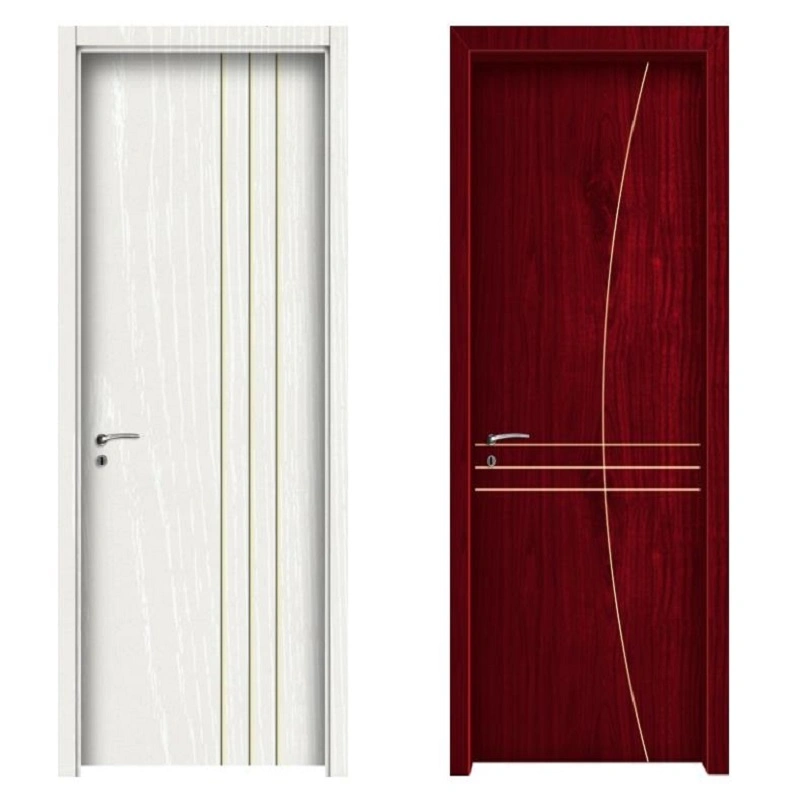 Fireproof Plastic Wood Composite WPC Door PVC Door for Bathroom Kitchen Room