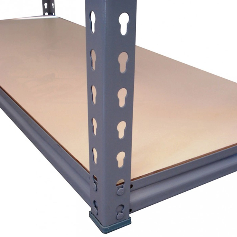 5 Tier Boltless Rivet Storage Shelving MDF Panel Shelf Display Stand