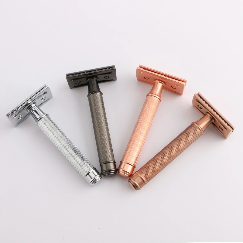 ماكينة الحلاقة ذات الحافة المزدوجة للحلاقة D644 Brass Metal Handle Razor