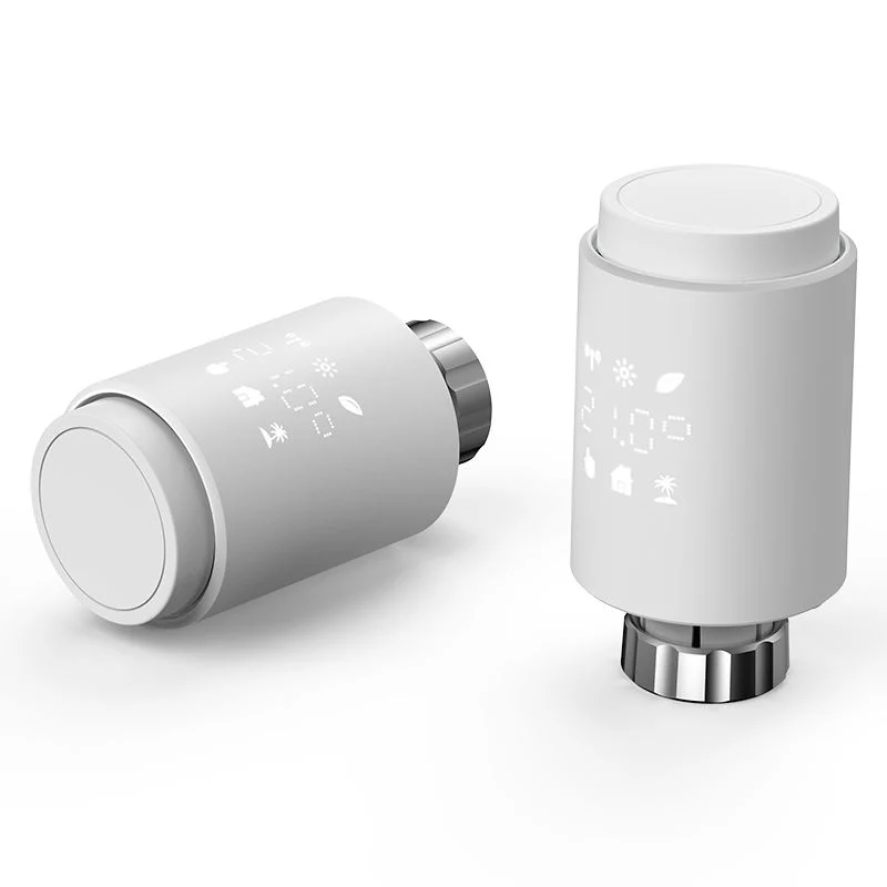 Tuya Zigbee Smart радиатор Термостат клапан Вертикальный монтаж APP Управление, Простая установка Работа с Alexa, Google Home