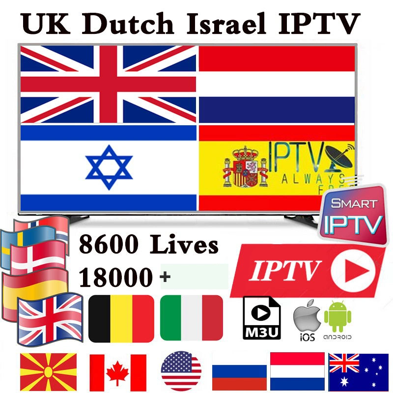 IPTV Dutch Israel Subscription 4K HD 1/3/6/12 Months Full Euro Germany Greek Norway France Arab Spain for Smart TV M3u Android TV Box