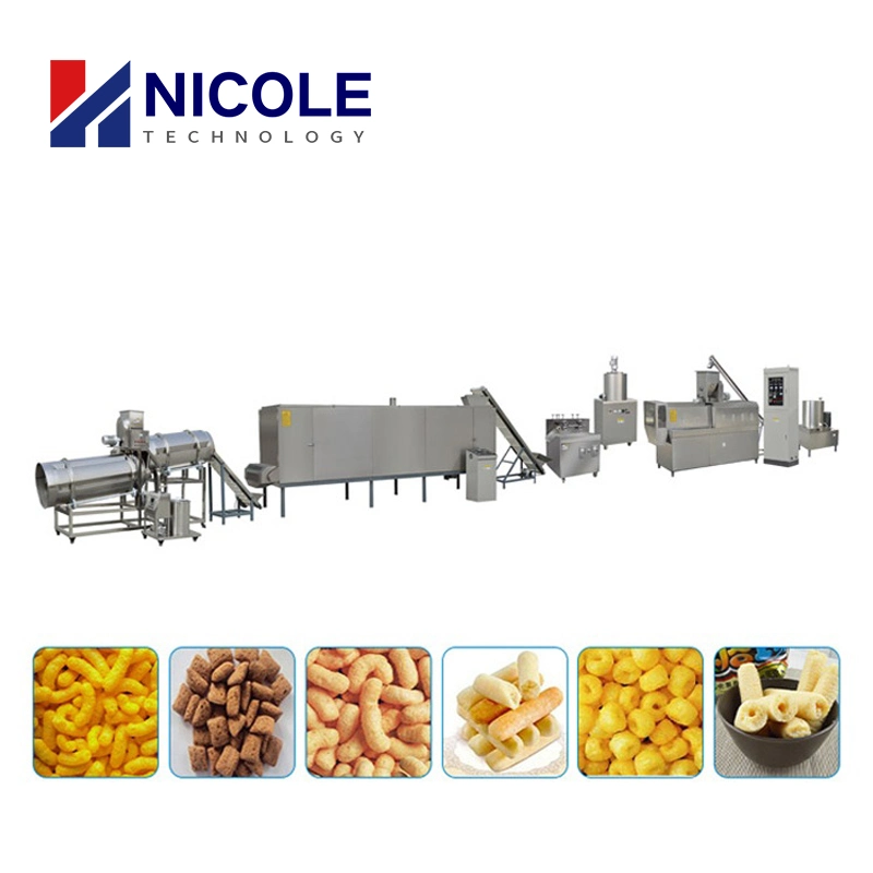 PLC Automatic Potato Chips Puffed Food Microwave Drying Puffing and Baking Machine