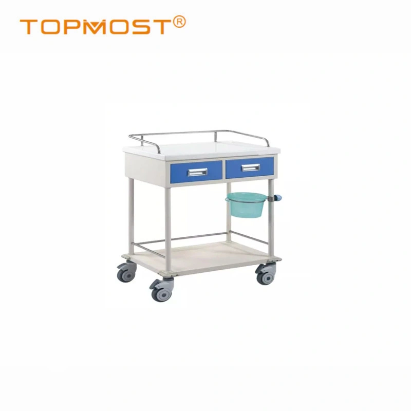 Material de acero Carro médico / Trolley de emergencia / Trolley de enfermería para Hospital