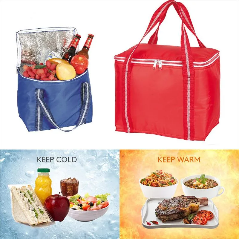 Custom Logo Large Picnic Aluminium Foil Thermal Ice Insulated Lunch Cooler Bag