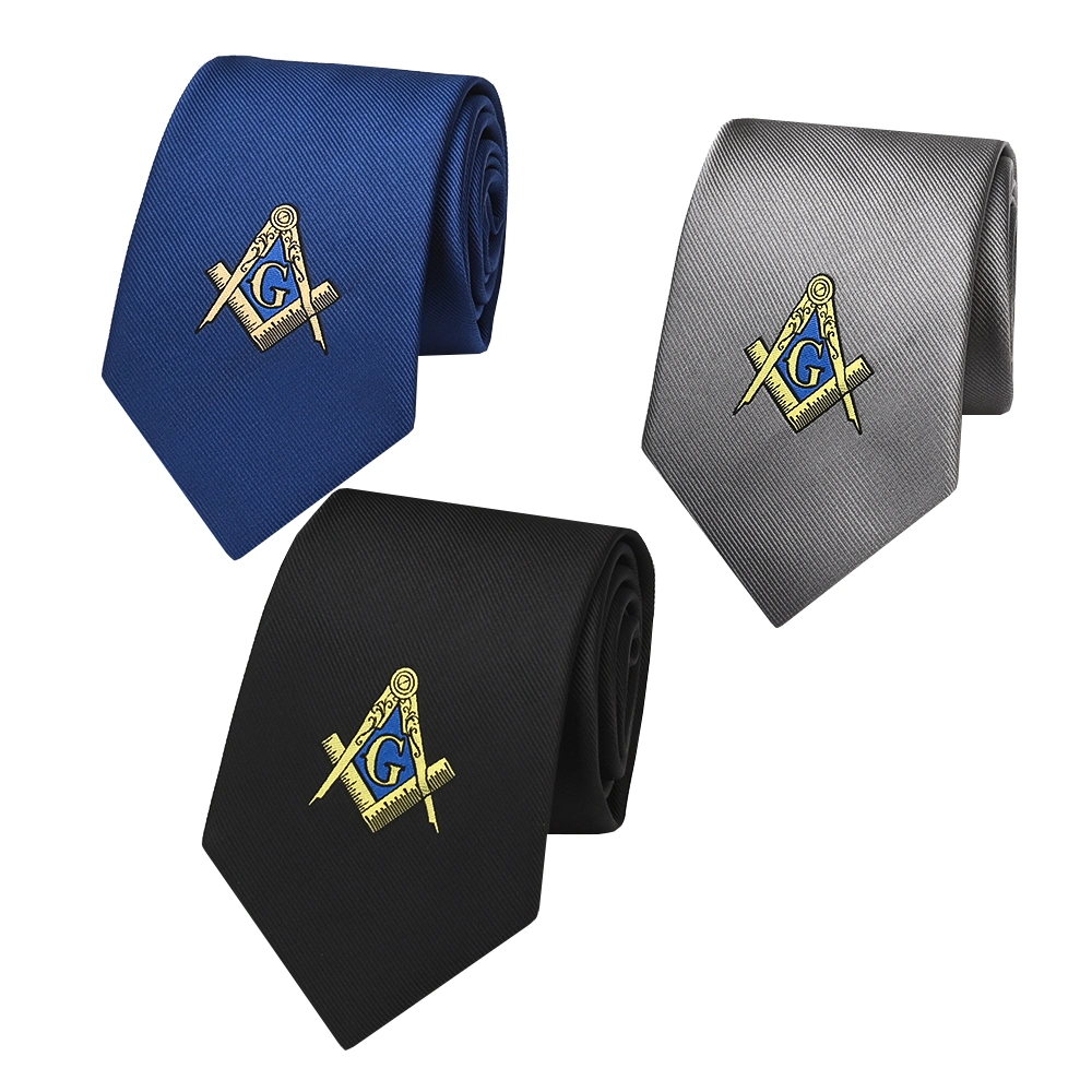 Fabricante personalizable Mayorista/Proveedor OEM Emblem China Mens Silk Brand Masonic Regalia Ties