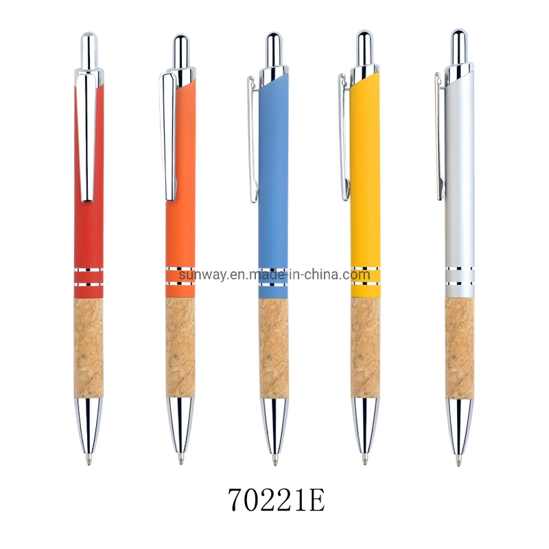 Pen Factory Personalized Custom Rubberized Aluminum Metal Click Ball Pen