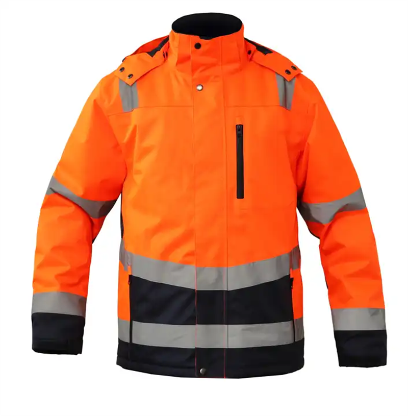 Custom Heavy Duty Polyester Waterproof Windproof Breathable Bomber Fleece Safety Hi Vis Jacket