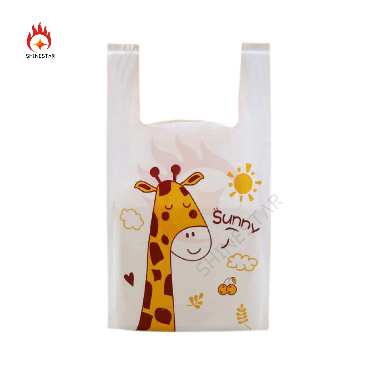 Plástico de embalaje Cartoon Cute Takeaway Regalos Compras Bolsas de embalaje de alimentos