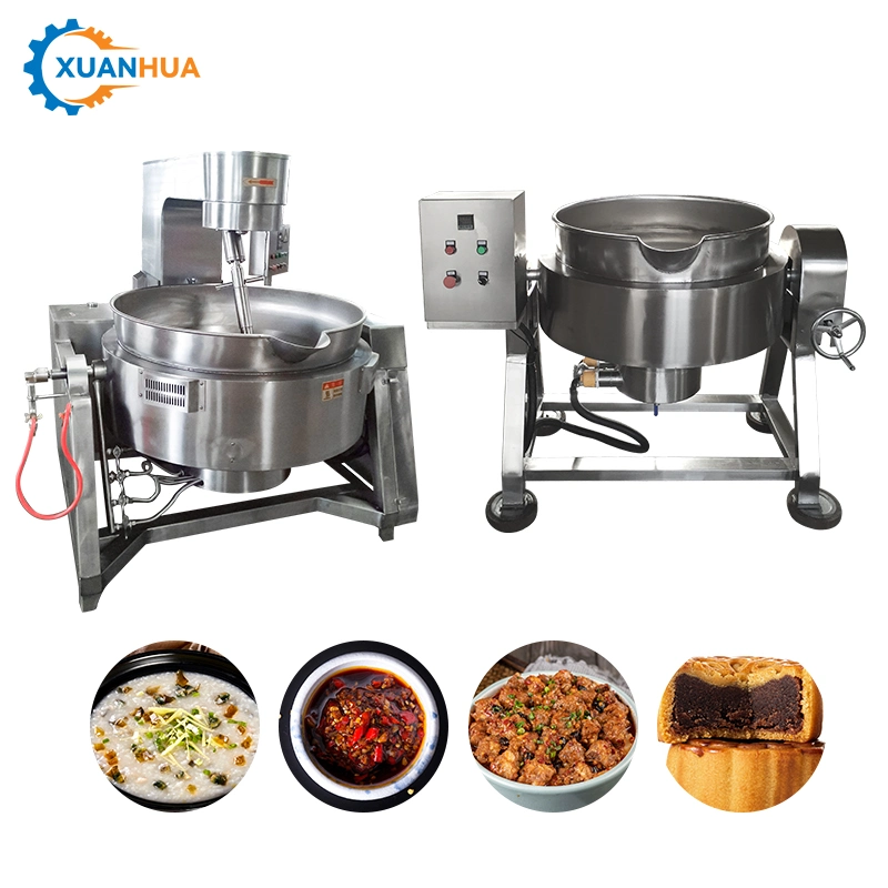 Industrial Cooking Pots Commercial Steam Kettle Food Tilting Rice Jacketed Boiler