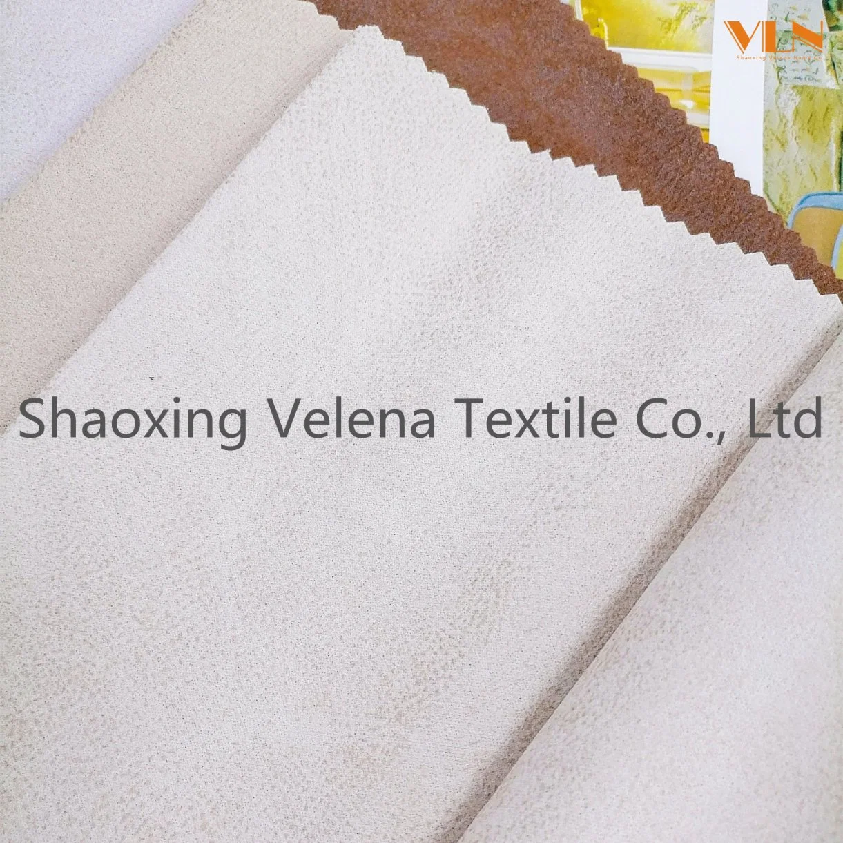 Original Factory Technology Leather Suede Fabric Dyeing with Bronzing Upholstery Furniture Sofa Textile Fabric