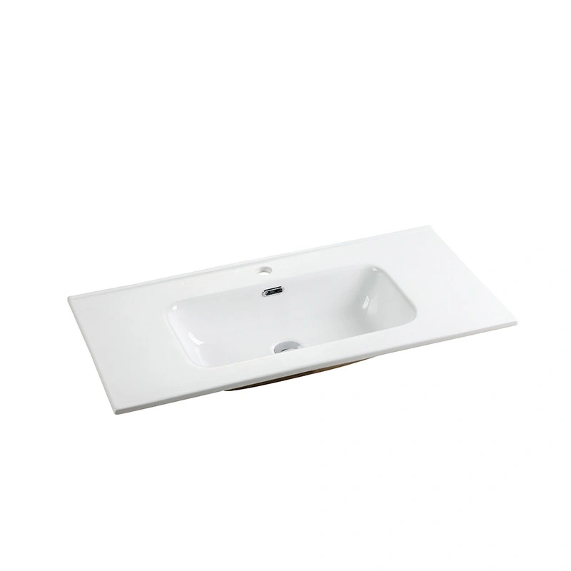 Popular Design Sanitaryware Ceramic Washbasin Rectangular Thin-Edged Vanity Bathroom Wash Basin Economic Sink Discount