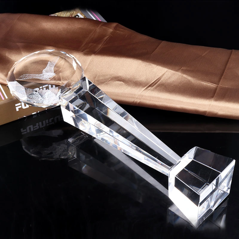 Golf Optical Crystal Glass Trophy Craft for Souvenir