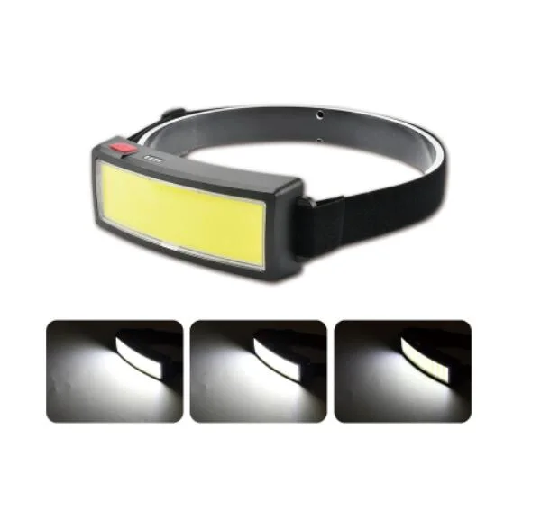 Head Mounted Electric Display COB LED Headlamp Portable USB Rechargeable Head Lamp